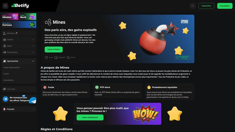 Betify application, betify connexion